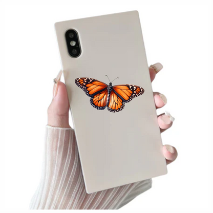 Monarch Butterfly Orange Black Wings Vinyl Sticker Decal