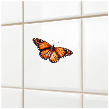Monarch Butterfly Orange Black Wings Vinyl Sticker Decal