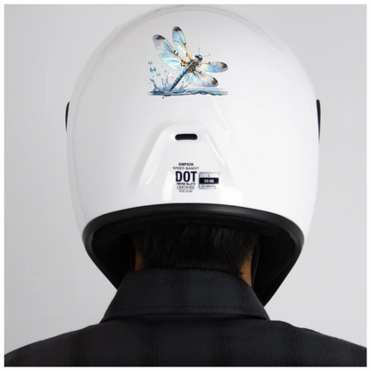 Dragonfly Blue Water Splash Vinyl Sticker Decal