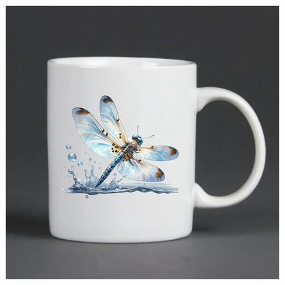 Dragonfly Blue Water Splash Vinyl Sticker Decal