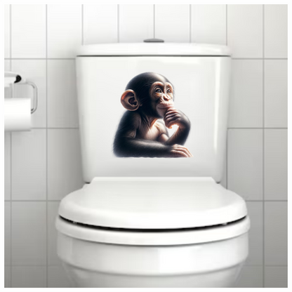Monkey Black Thoughtful Animal Vinyl Sticker Decal