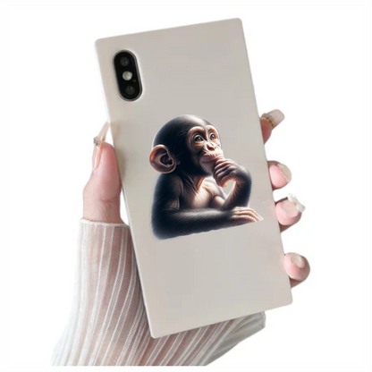 Monkey Black Thoughtful Animal Vinyl Sticker Decal