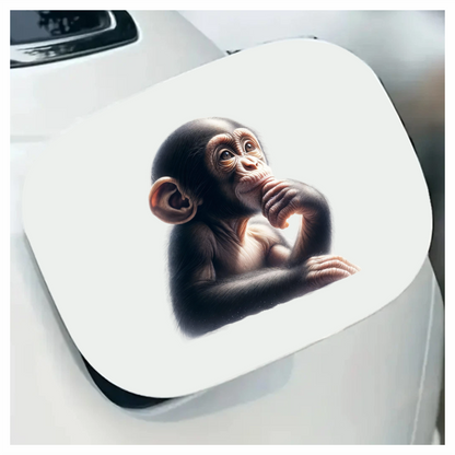 Monkey Black Thoughtful Animal Vinyl Sticker Decal