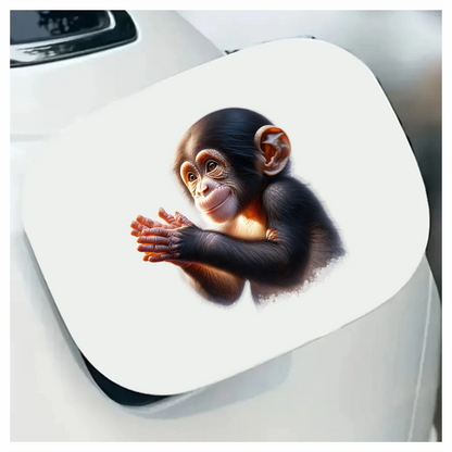 Chimpanzee Brown Clapping Baby Animal Vinyl Sticker Decal