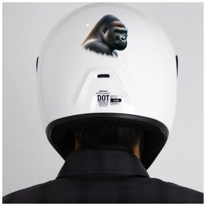 Gorilla Black Fur Face Vinyl Sticker Decal