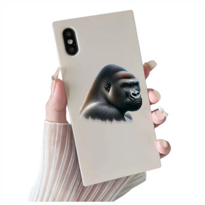 Gorilla Black Fur Face Vinyl Sticker Decal
