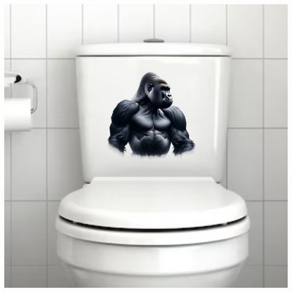 Gorilla Black Strong Muscular Animal Vinyl Sticker Decal