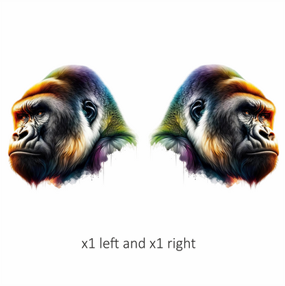 Gorilla Colorful Head Animal Vinyl Sticker Decal