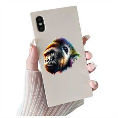Gorilla Colorful Head Animal Vinyl Sticker Decal