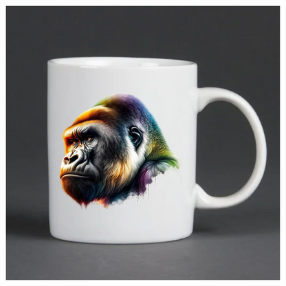 Gorilla Colorful Head Animal Vinyl Sticker Decal