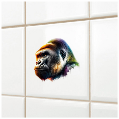 Gorilla Colorful Head Animal Vinyl Sticker Decal