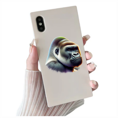 Gorilla Black Fur Intense Eyes Side Vinyl Sticker Decal