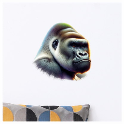 Gorilla Black Fur Intense Eyes Side Vinyl Sticker Decal