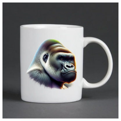 Gorilla Black Fur Intense Eyes Side Vinyl Sticker Decal