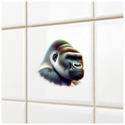 Gorilla Black Fur Intense Eyes Side Vinyl Sticker Decal