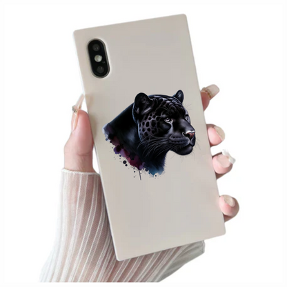 Jaguar Black Animal Watercolor Art Vinyl Sticker Decal