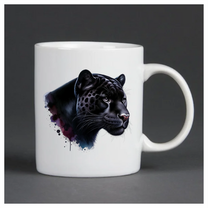 Jaguar Black Animal Watercolor Art Vinyl Sticker Decal