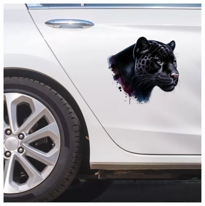 Jaguar Black Animal Watercolor Art Vinyl Sticker Decal