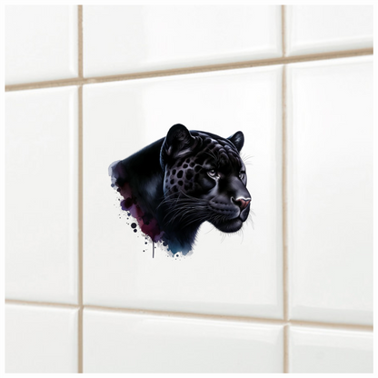Jaguar Black Animal Watercolor Art Vinyl Sticker Decal