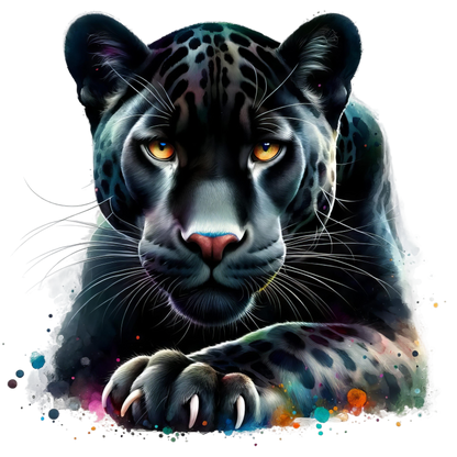 Jaguar Black Animal Fierce Yellow Color Vinyl Sticker Decal