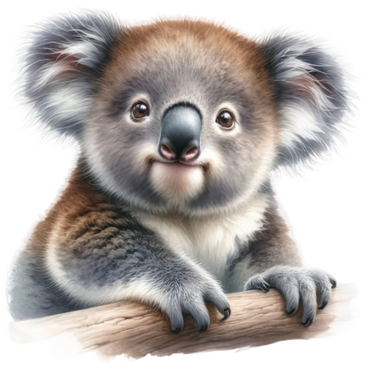 Koala Brown Fur Tree Climbing Cute Vinyl Sticker Decal