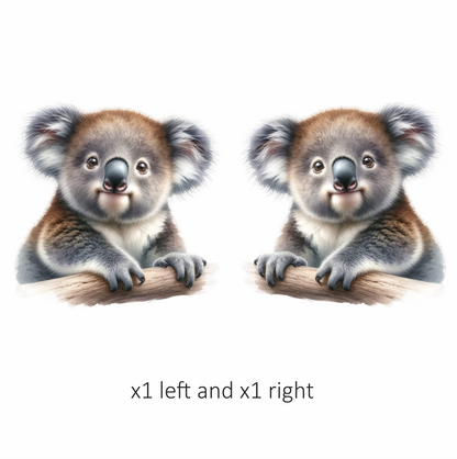 Koala Brown Fur Tree Climbing Cute Vinyl Sticker Decal