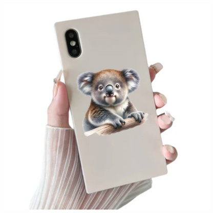 Koala Brown Fur Tree Climbing Cute Vinyl Sticker Decal