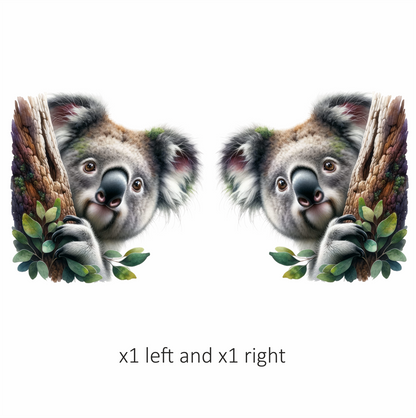 Koala Brown Tree Leaves Cute Animal Vinyl Sticker Decal