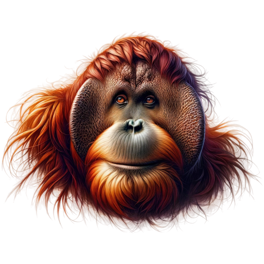 Orangutan Orange Fur Vinyl Sticker Decal