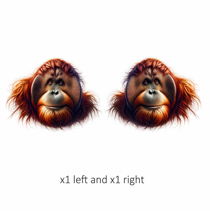 Orangutan Orange Fur Vinyl Sticker Decal