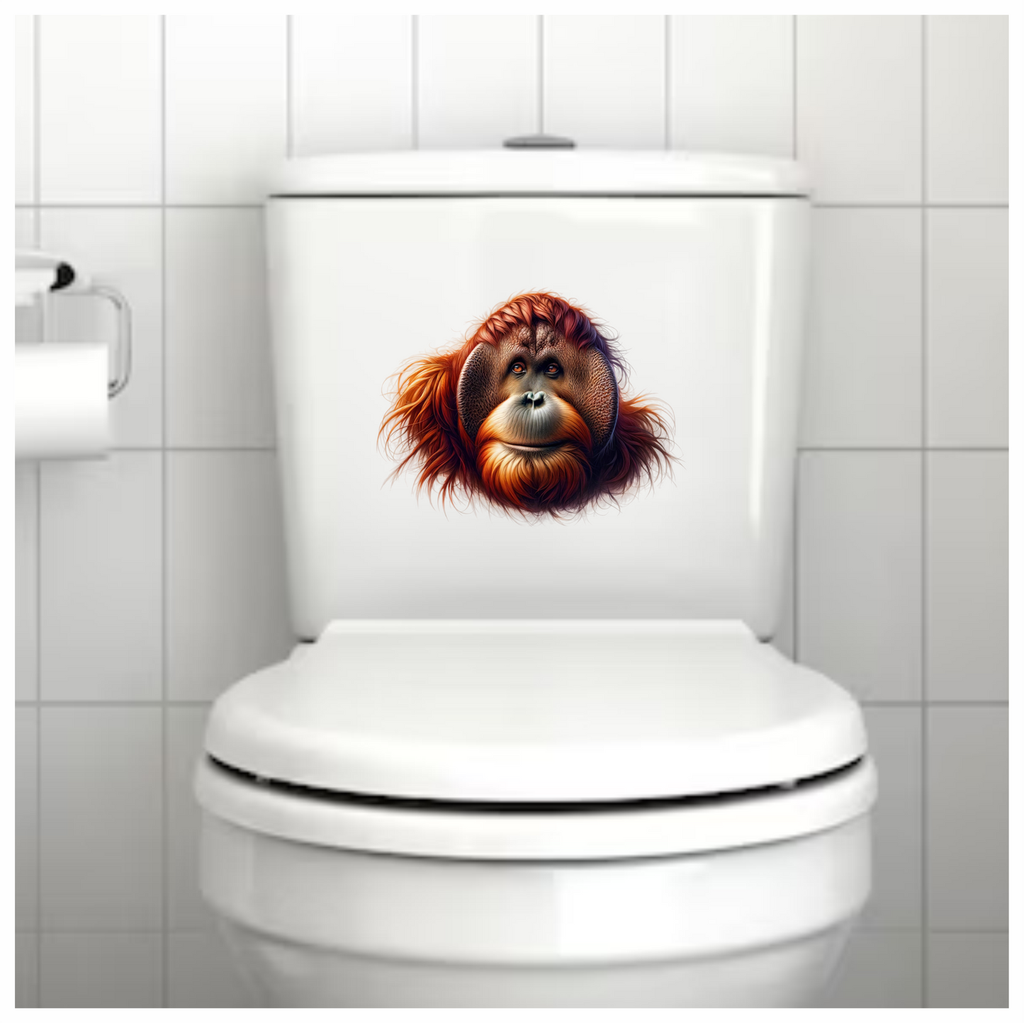 Orangutan Orange Fur Vinyl Sticker Decal