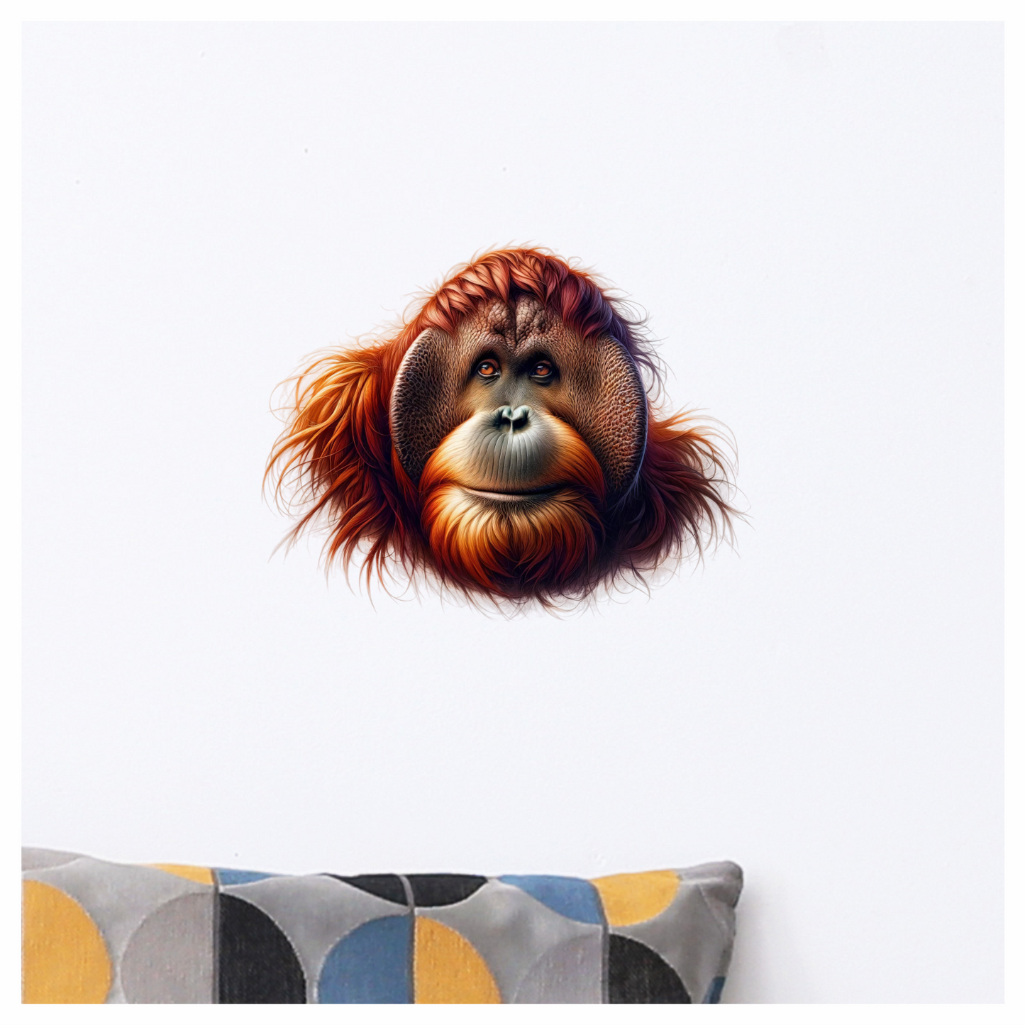 Orangutan Orange Fur Vinyl Sticker Decal
