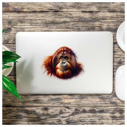 Orangutan Orange Fur Vinyl Sticker Decal