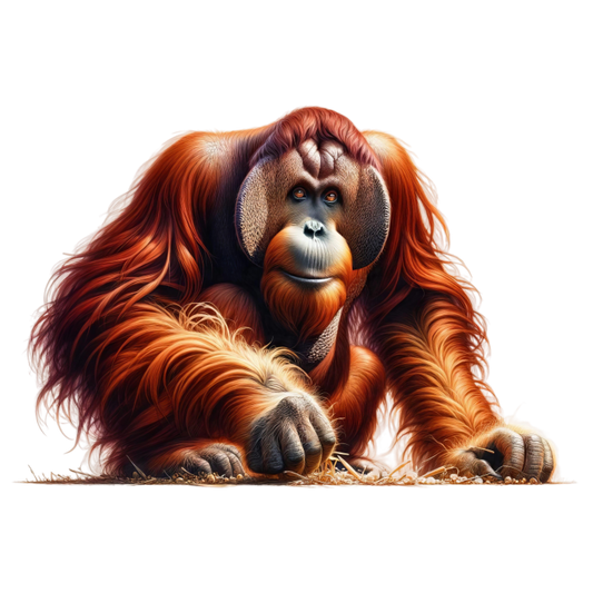 Orangutan Red Fur Jungle Animal Vinyl Sticker Decal
