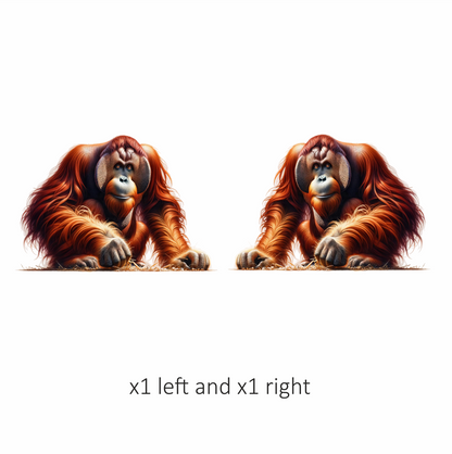 Orangutan Red Fur Jungle Animal Vinyl Sticker Decal
