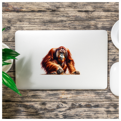 Orangutan Red Fur Jungle Animal Vinyl Sticker Decal