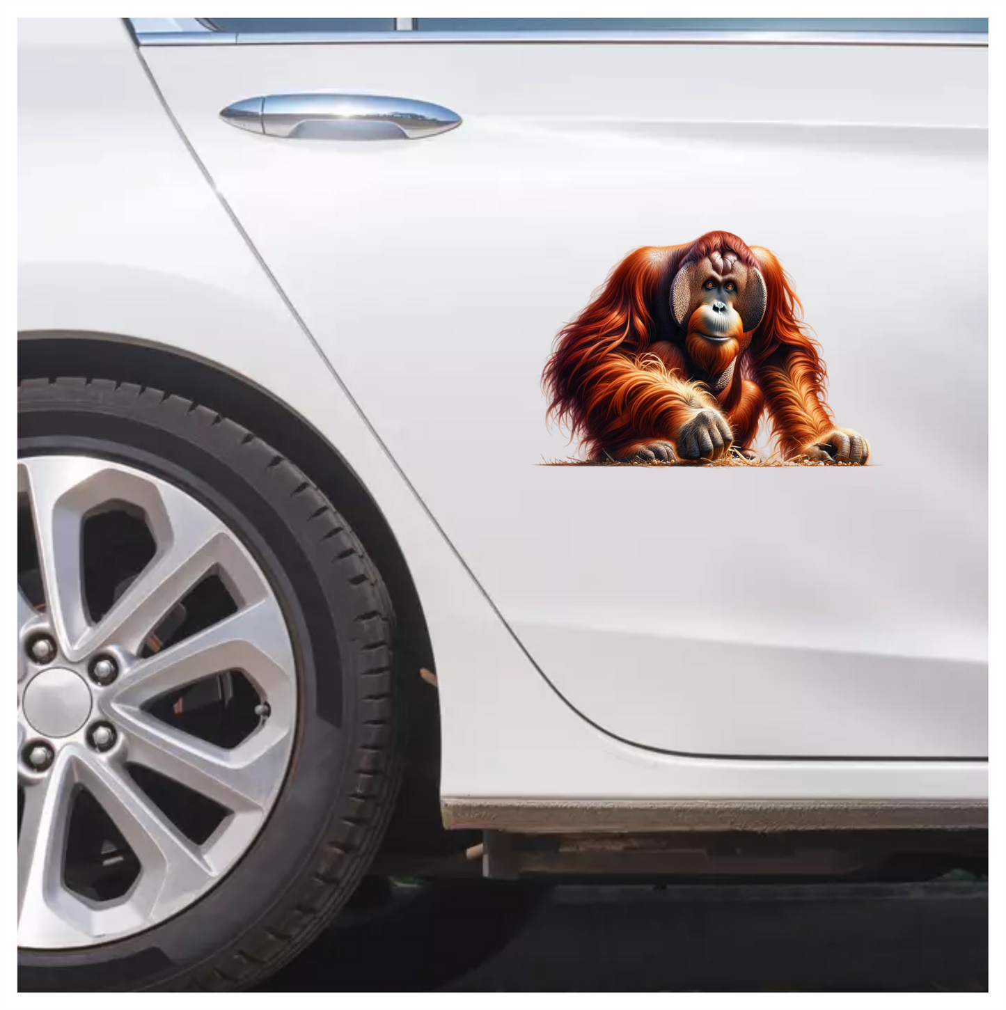 Orangutan Red Fur Jungle Animal Vinyl Sticker Decal