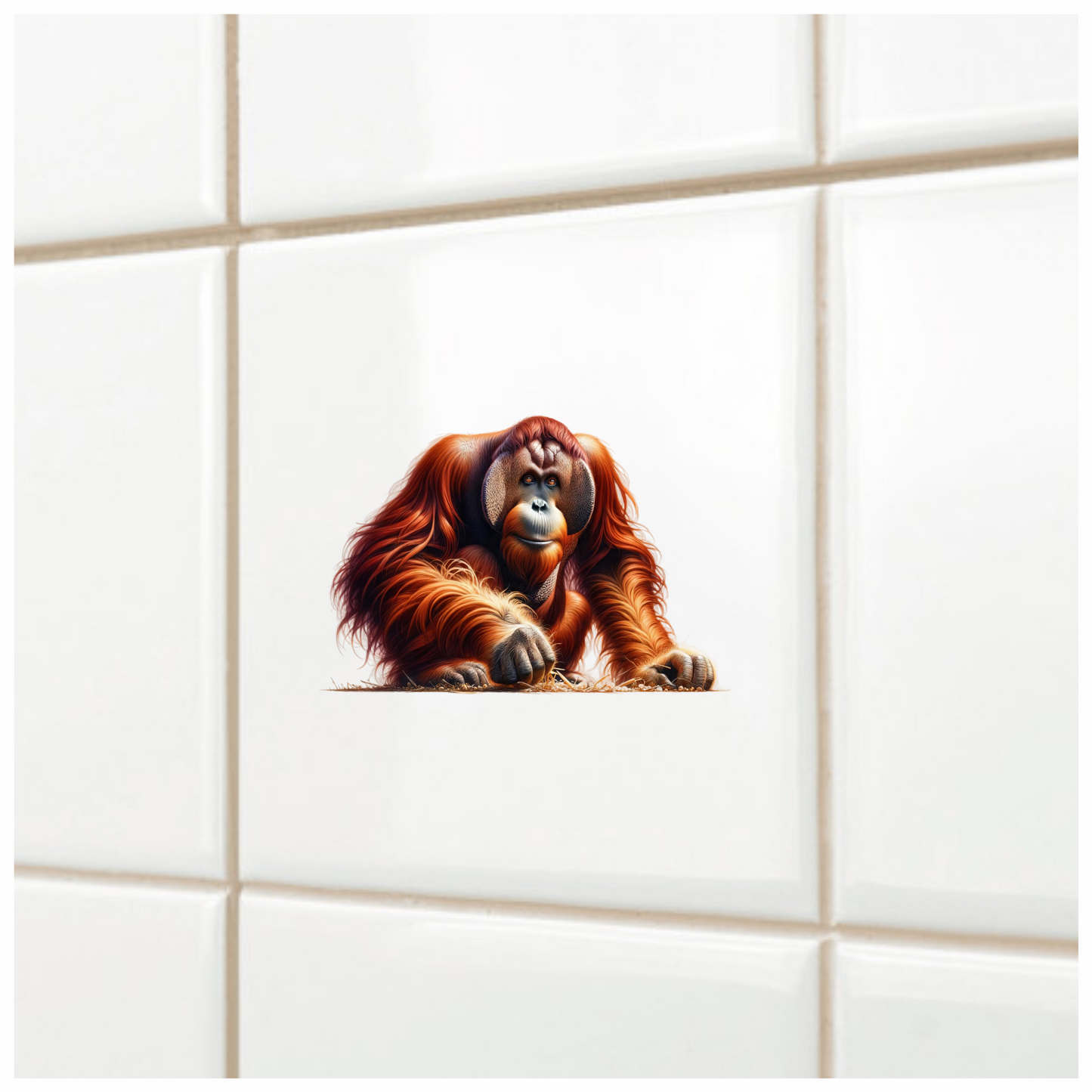 Orangutan Red Fur Jungle Animal Vinyl Sticker Decal