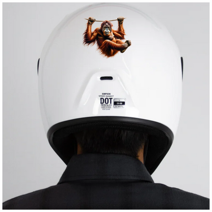 Orangutan Hanging Brown Fur Vinyl Sticker Decal