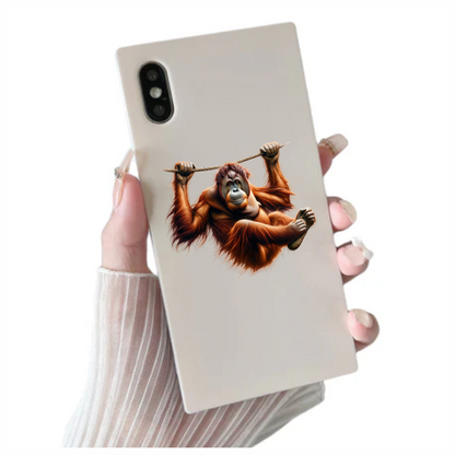 Orangutan Hanging Brown Fur Vinyl Sticker Decal