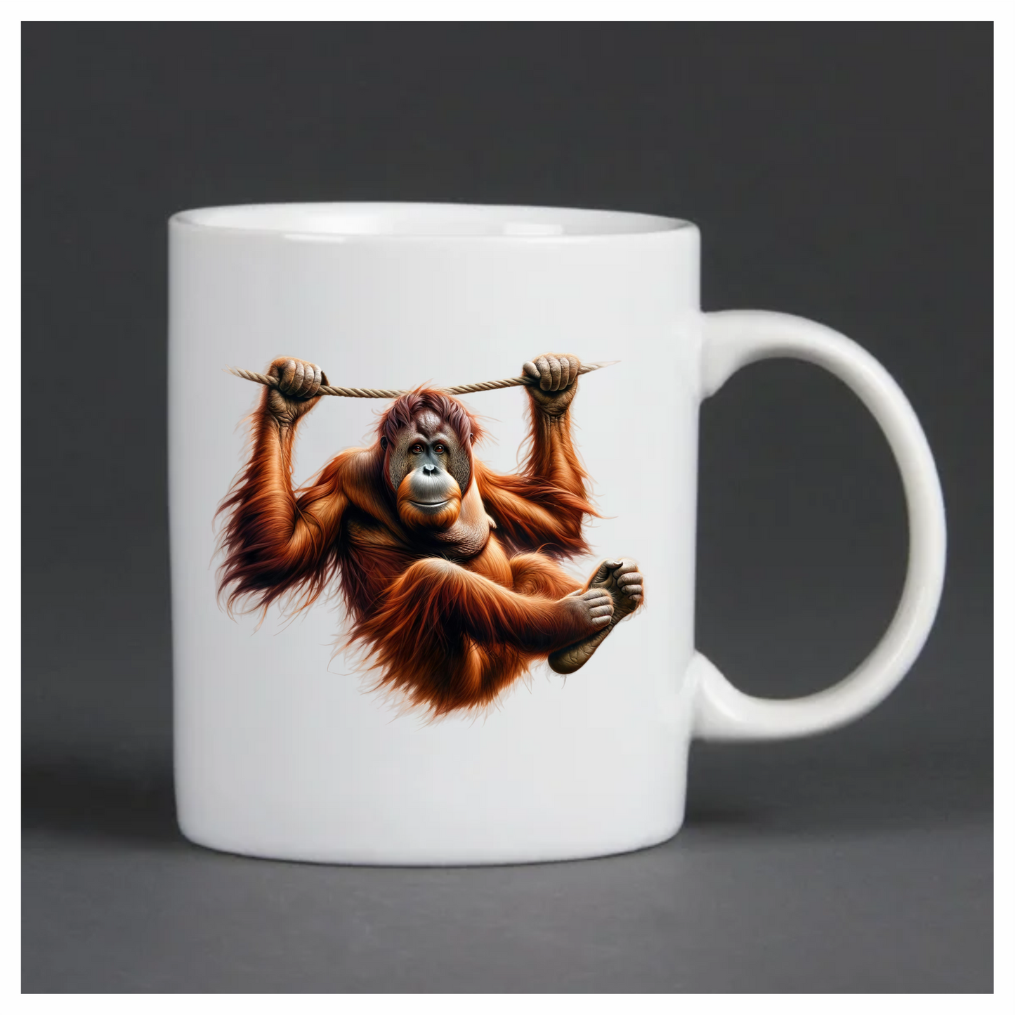 Orangutan Hanging Brown Fur Vinyl Sticker Decal
