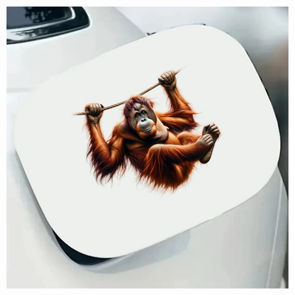 Orangutan Hanging Brown Fur Vinyl Sticker Decal