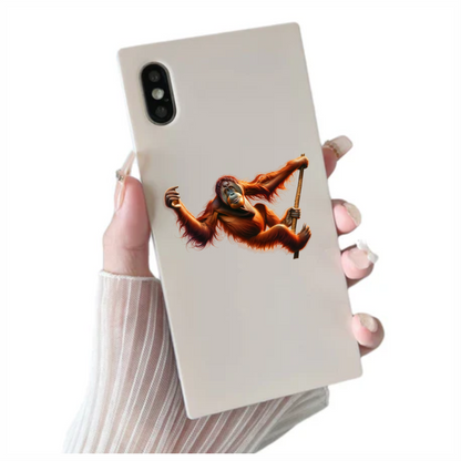 Orangutan Red Hanging Branch Vinyl Sticker Decal