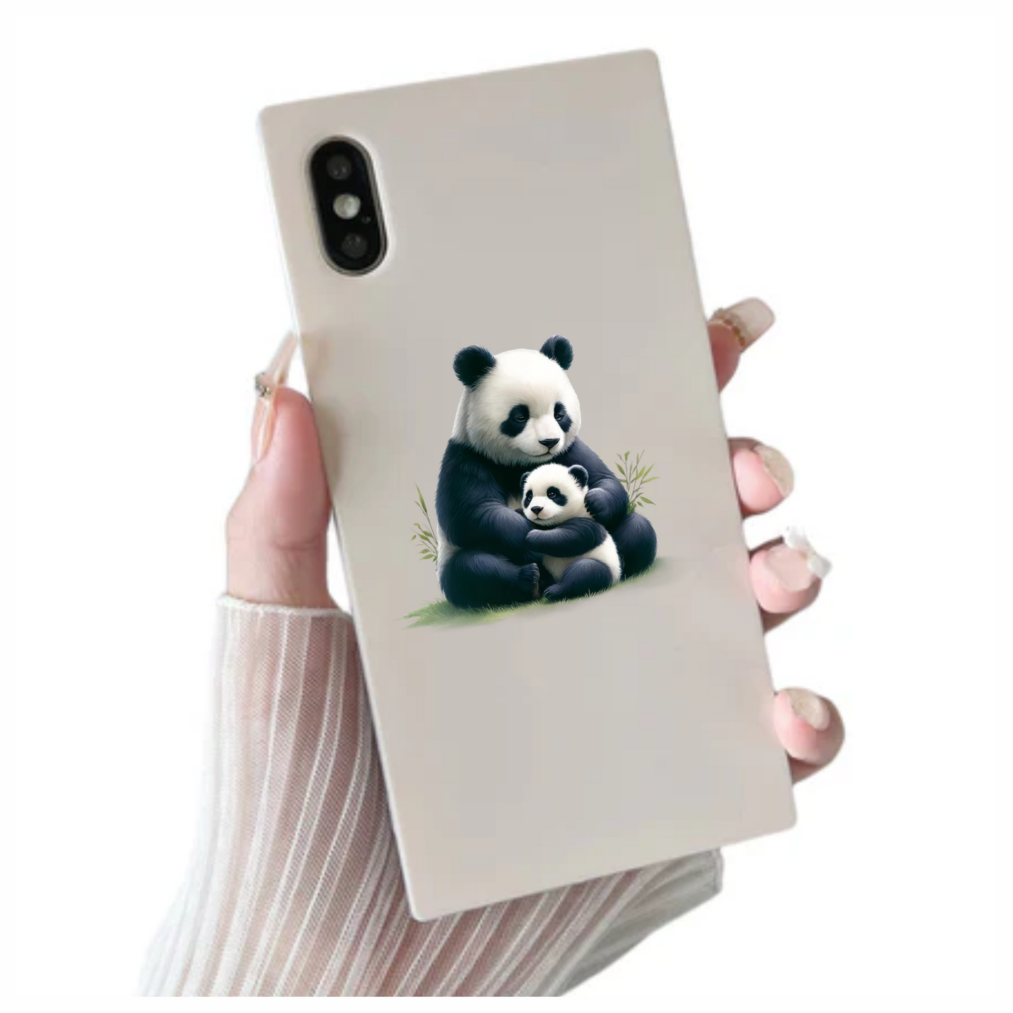 Panda Black White Animal Mother Baby Vinyl Sticker Decal