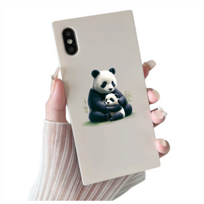 Panda Black White Animal Mother Baby Vinyl Sticker Decal