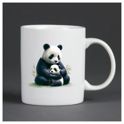Panda Black White Animal Mother Baby Vinyl Sticker Decal