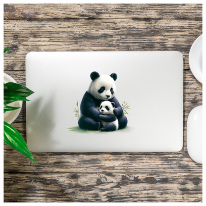 Panda Black White Animal Mother Baby Vinyl Sticker Decal