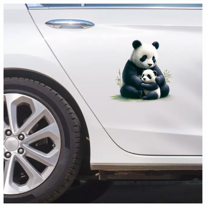 Panda Black White Animal Mother Baby Vinyl Sticker Decal