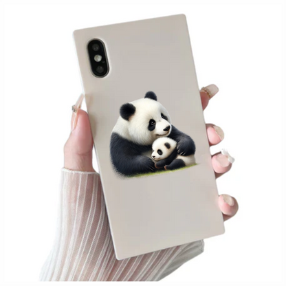 Panda Black White Mother Baby Vinyl Sticker Decal
