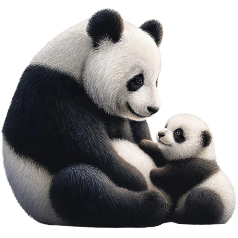 Panda Black White Baby Animal Vinyl Sticker Decal